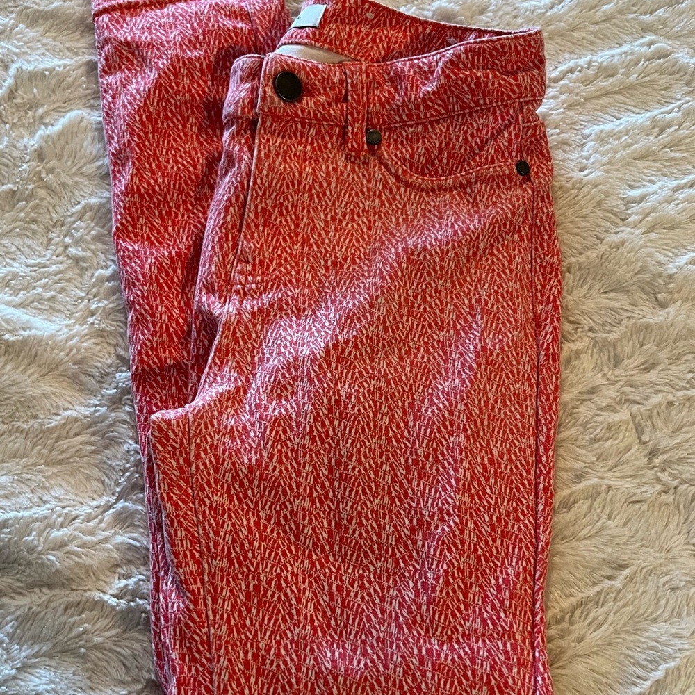 Liverpool Jeans Company Red & White Patterned Skinny Jeans